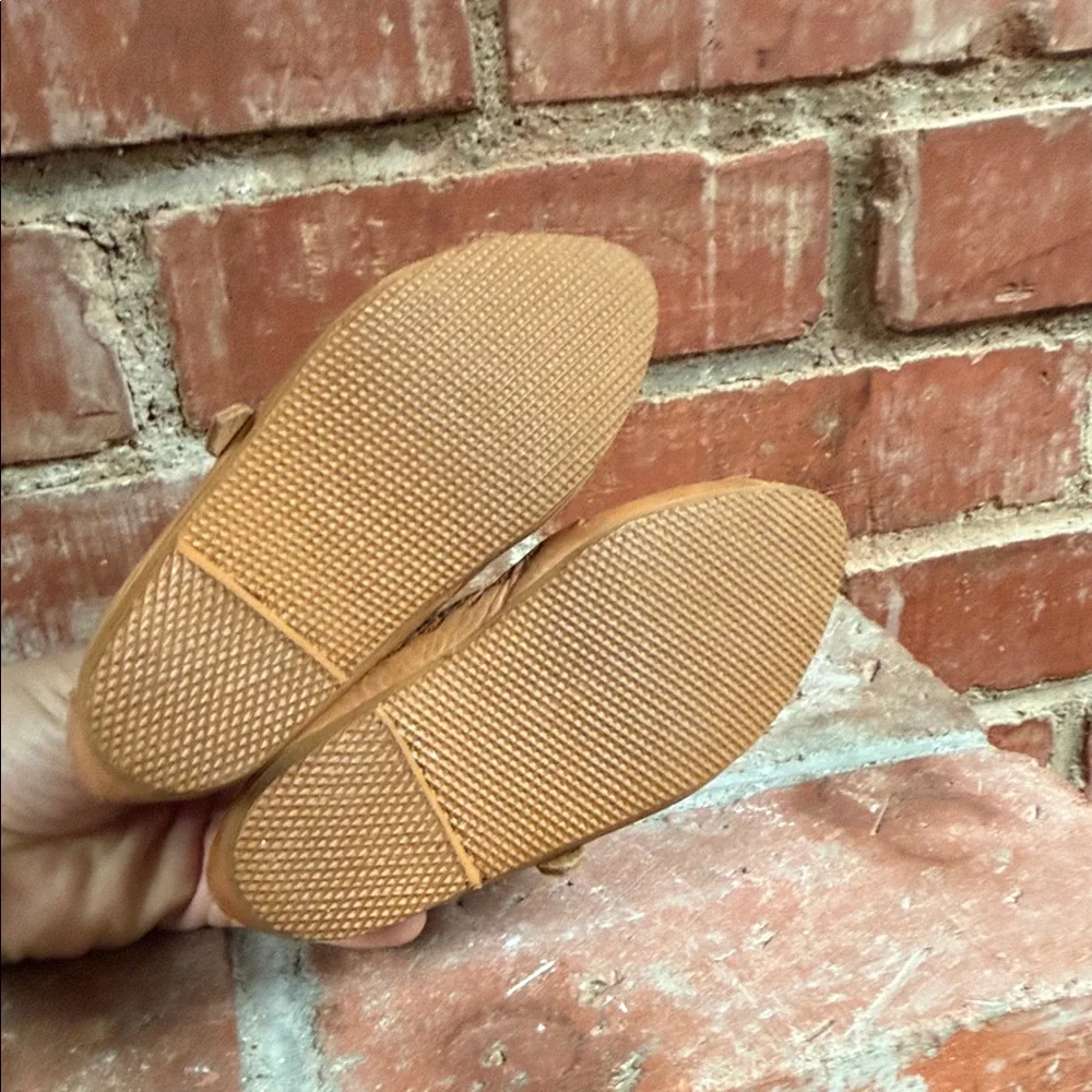 Polish Handcrafted Tan Leather kierpce folk Shoes